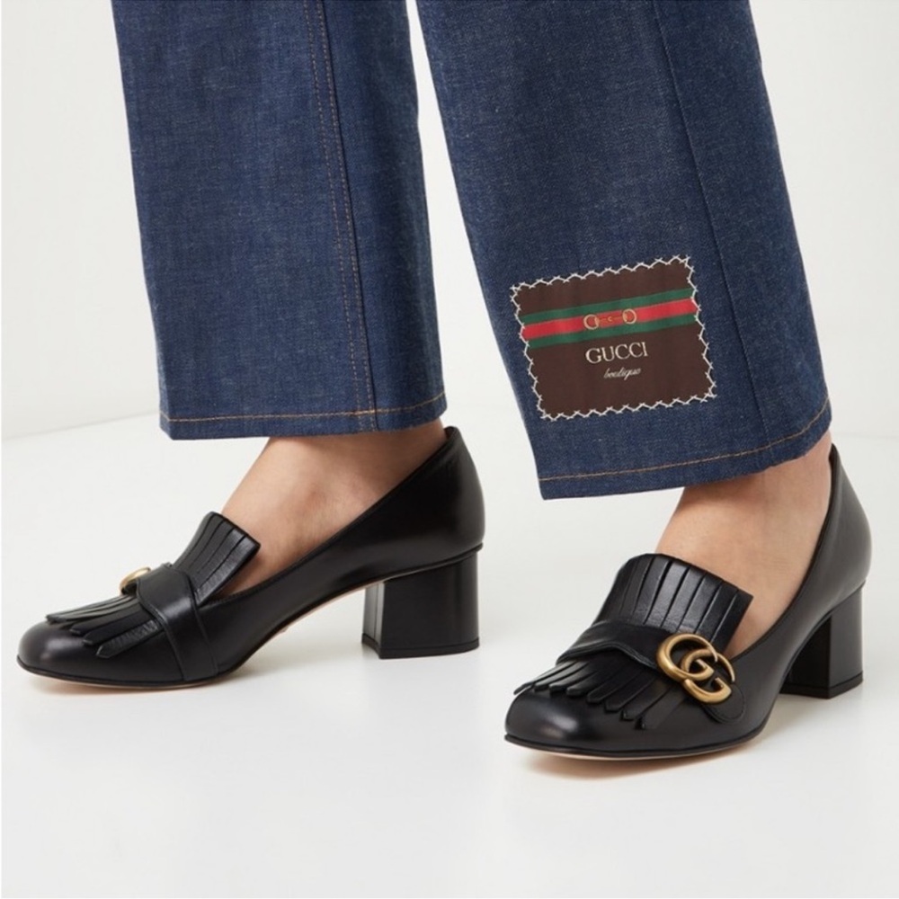 GUCCI Mid-Heel Marmont Pump